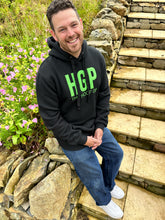 Load image into Gallery viewer, Black Hoodie with Green Emblem (with pockets)